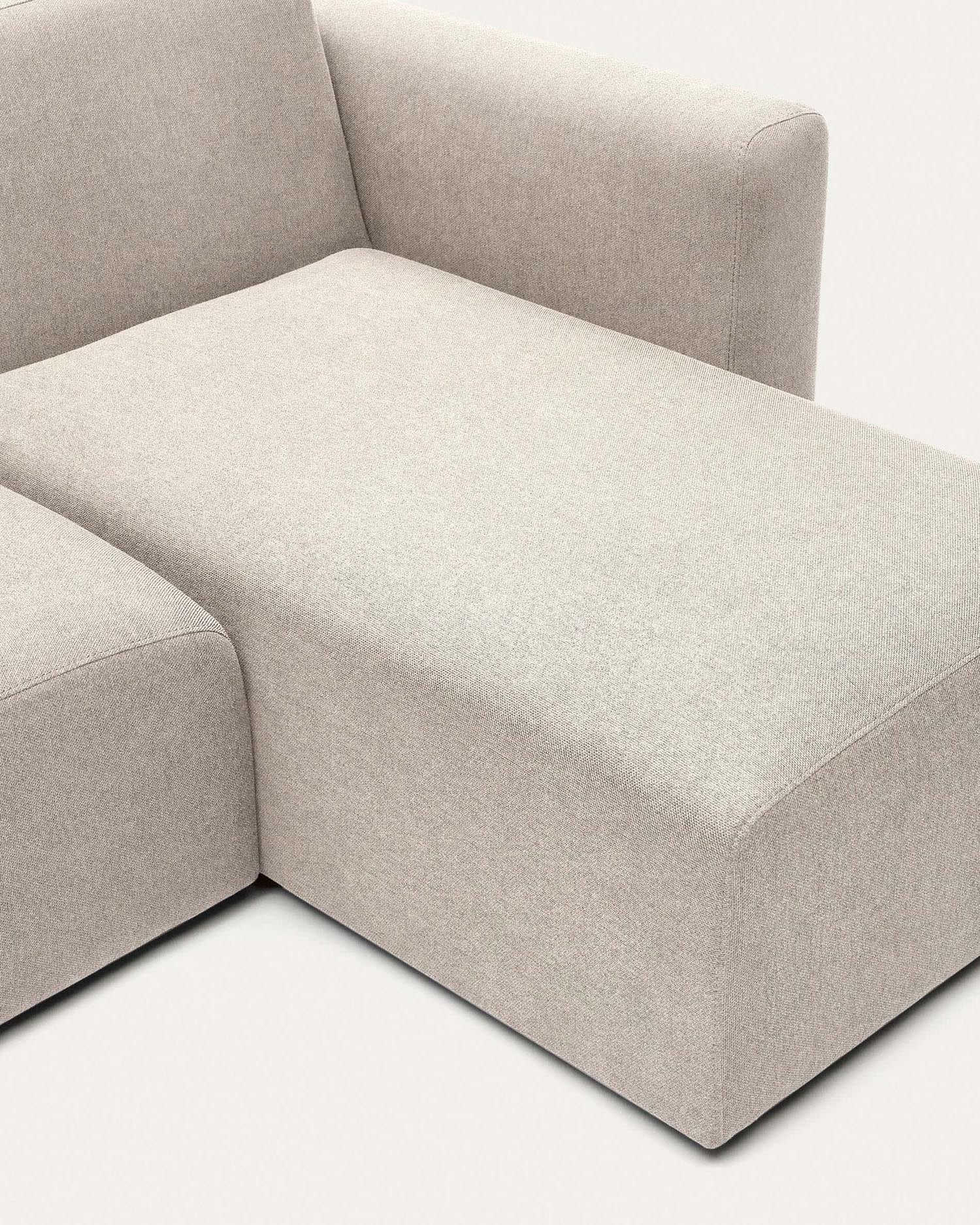 Neom modulares 3-Sitzer-Sofa Chaiselongue rechts/links Beige 263 cm FSC Mix Credit in Beige präsentiert im Onlineshop von KAQTU Design AG. 3er Sofa ist von Kave Home