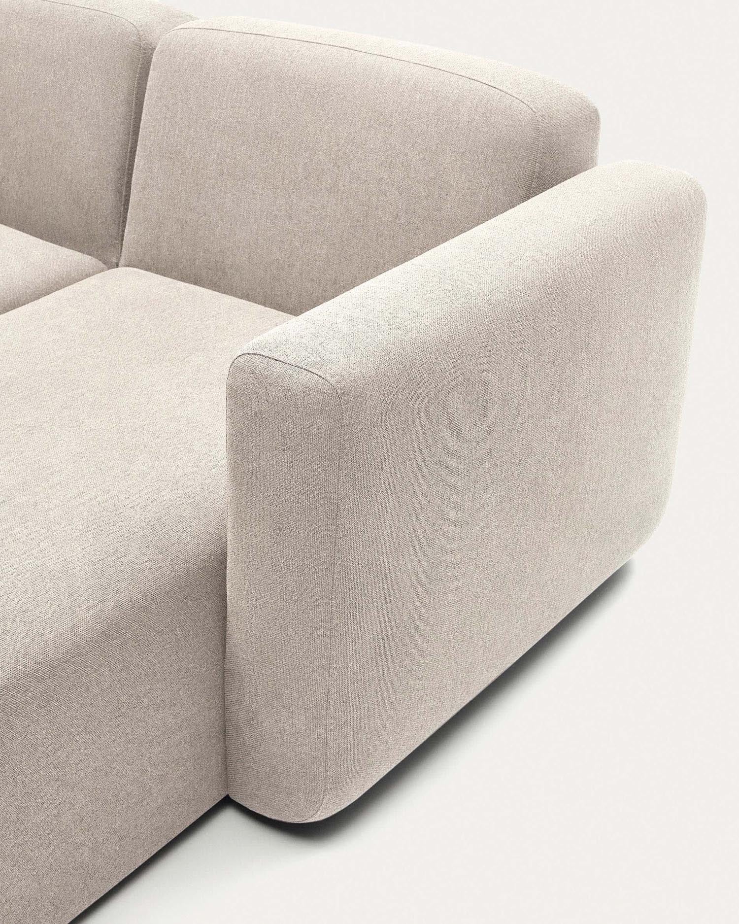 Neom modulares 3-Sitzer-Sofa Chaiselongue rechts/links Beige 263 cm FSC Mix Credit in Beige präsentiert im Onlineshop von KAQTU Design AG. 3er Sofa ist von Kave Home