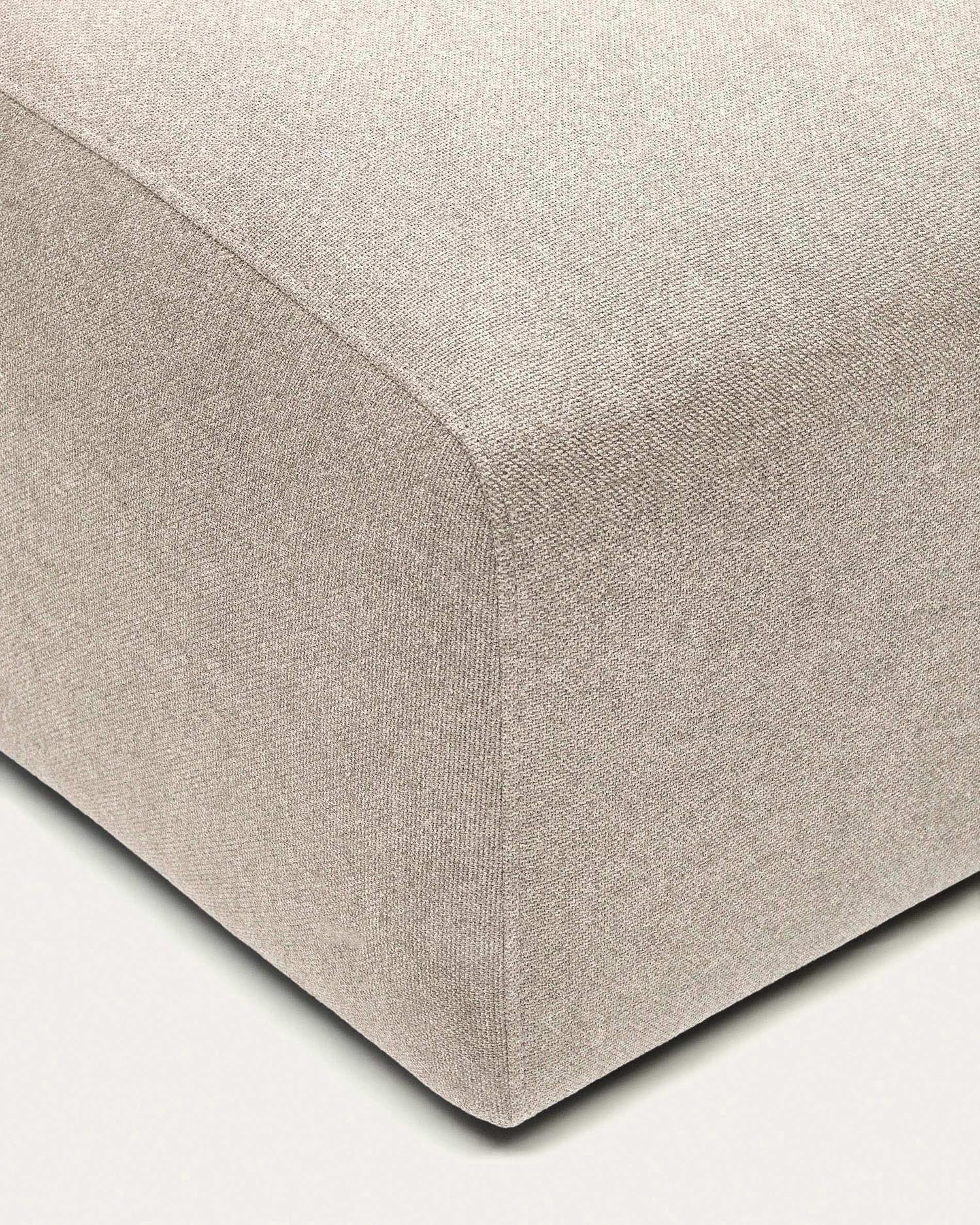 Neom Pouf Randmodul in Beige 75 x 89 cm FSC Mix Credit in Beige präsentiert im Onlineshop von KAQTU Design AG. Modulares Sofa ist von Kave Home