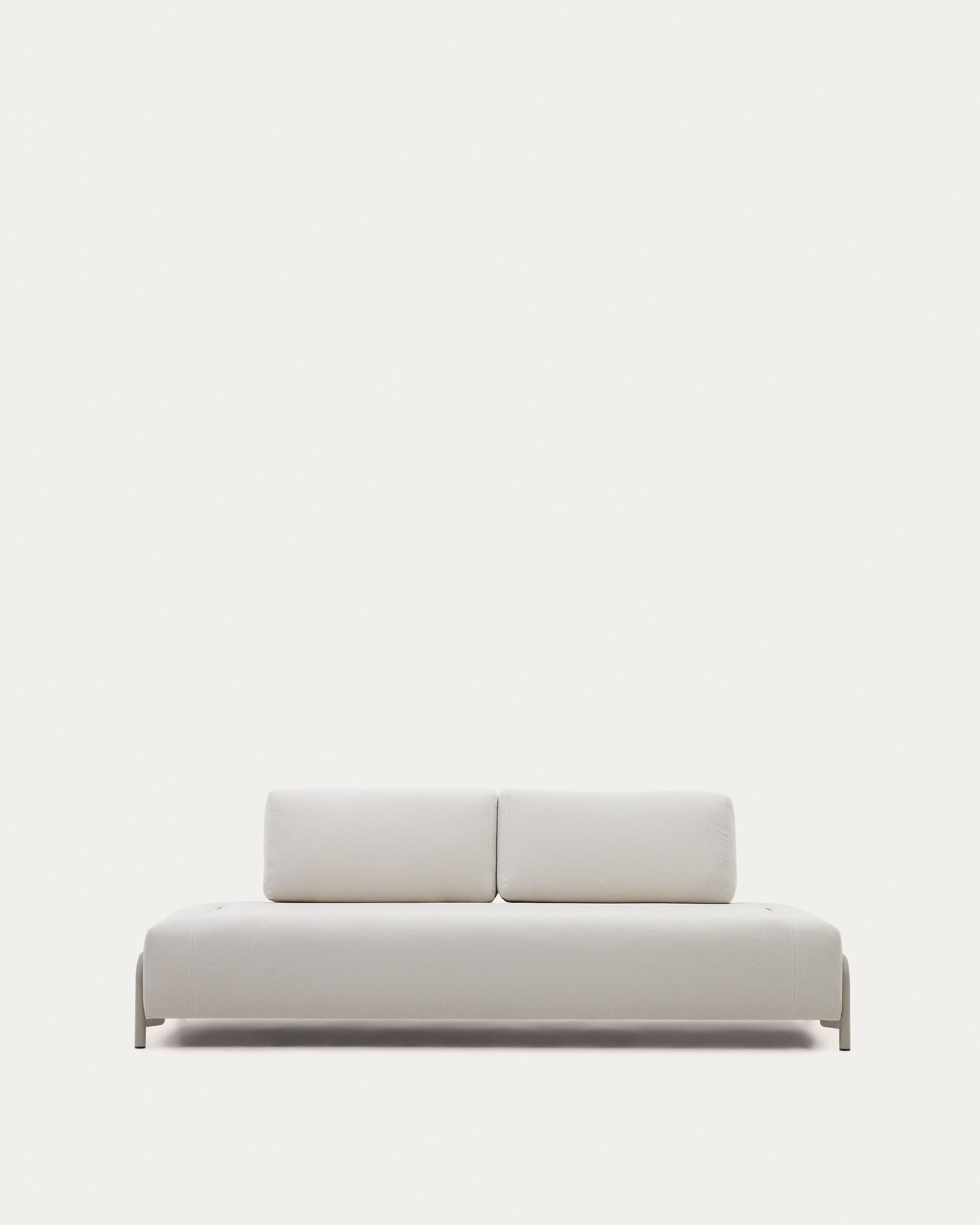 Compo 3-Sitzer-Modul  Chenille beige Metallgestell beige 232 cm in Beige präsentiert im Onlineshop von KAQTU Design AG. 3er Sofa ist von Kave Home