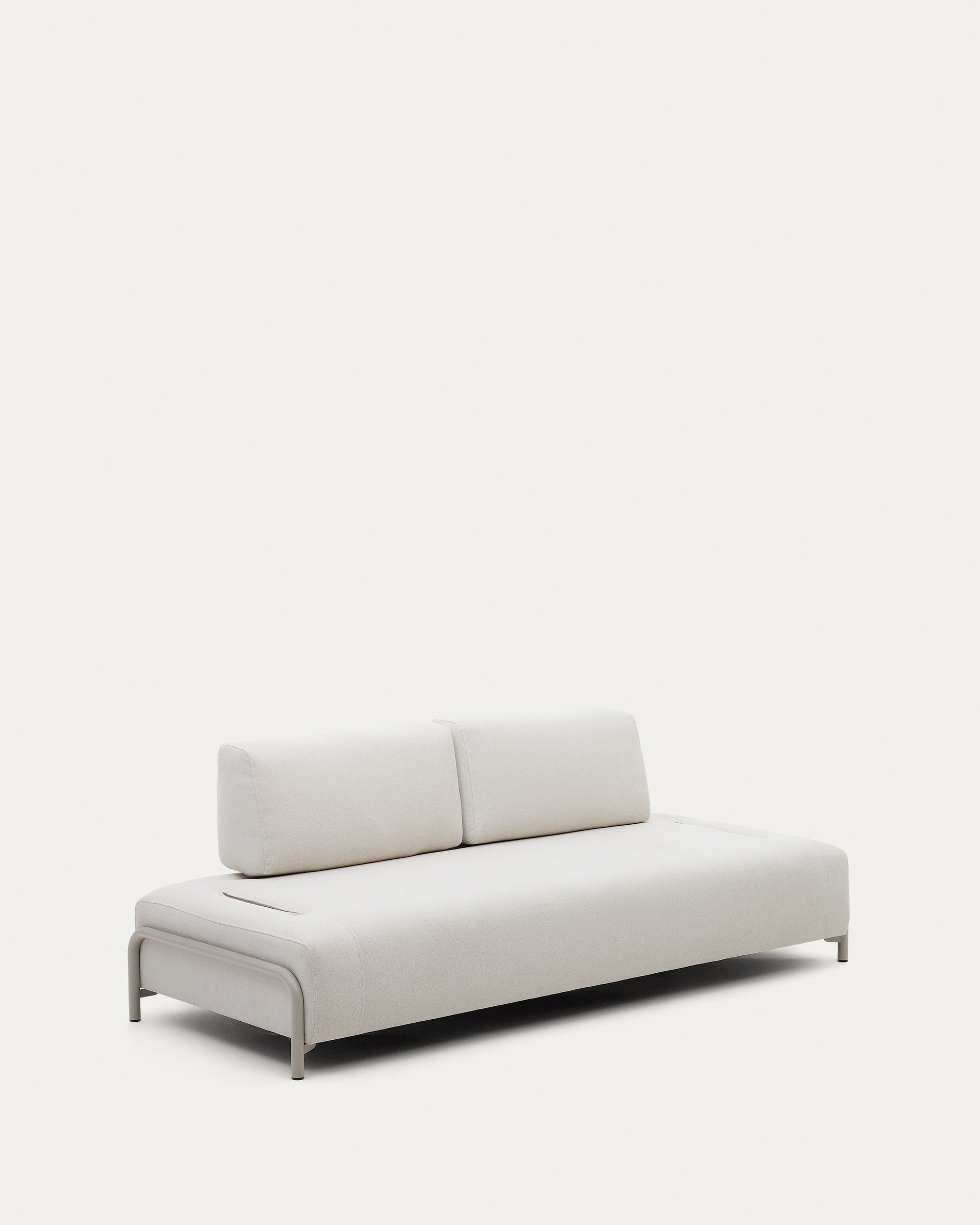 Compo 3-Sitzer-Modul  Chenille beige Metallgestell beige 232 cm in Beige präsentiert im Onlineshop von KAQTU Design AG. 3er Sofa ist von Kave Home