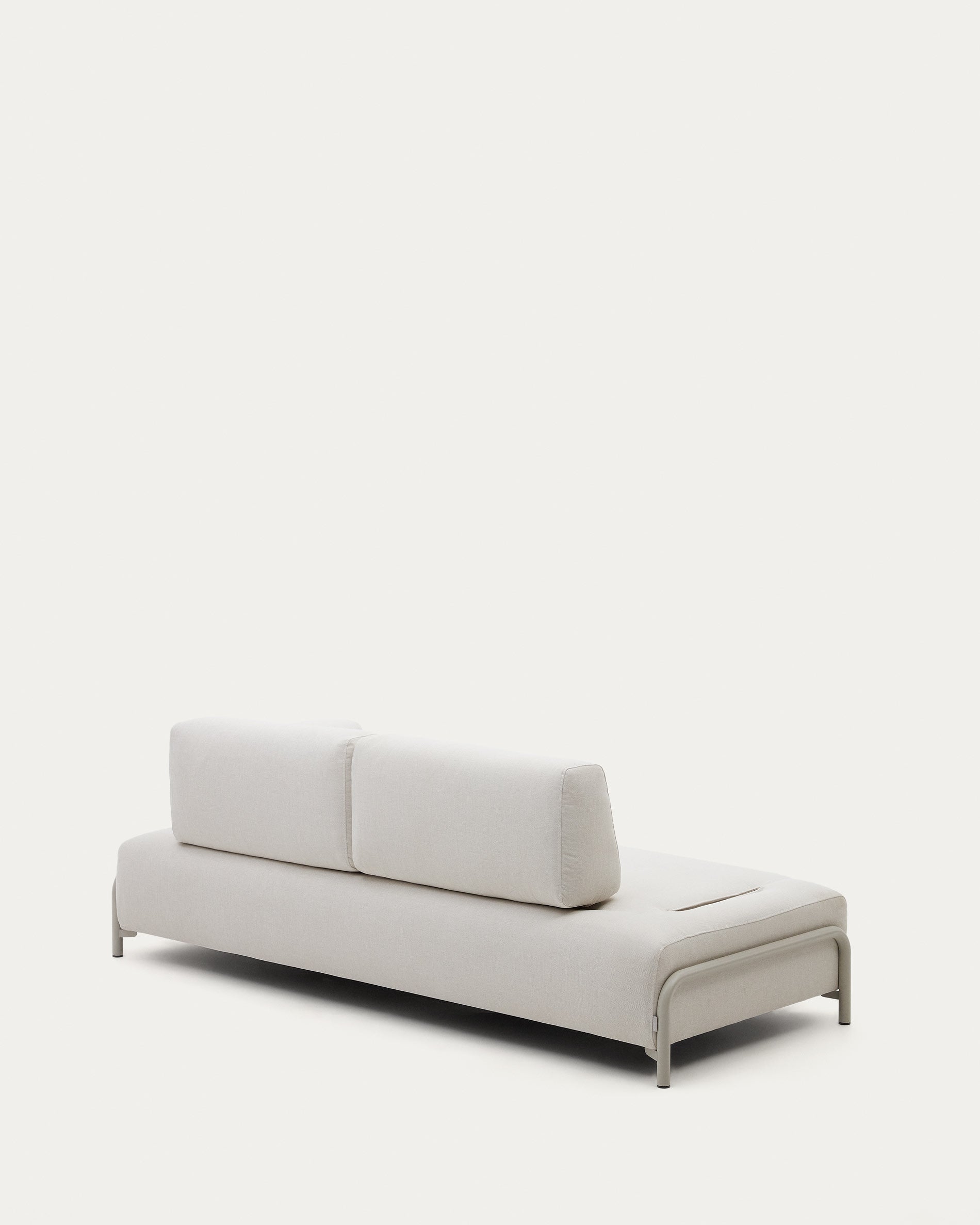 Compo 3-Sitzer-Modul  Chenille beige Metallgestell beige 232 cm in Beige präsentiert im Onlineshop von KAQTU Design AG. 3er Sofa ist von Kave Home