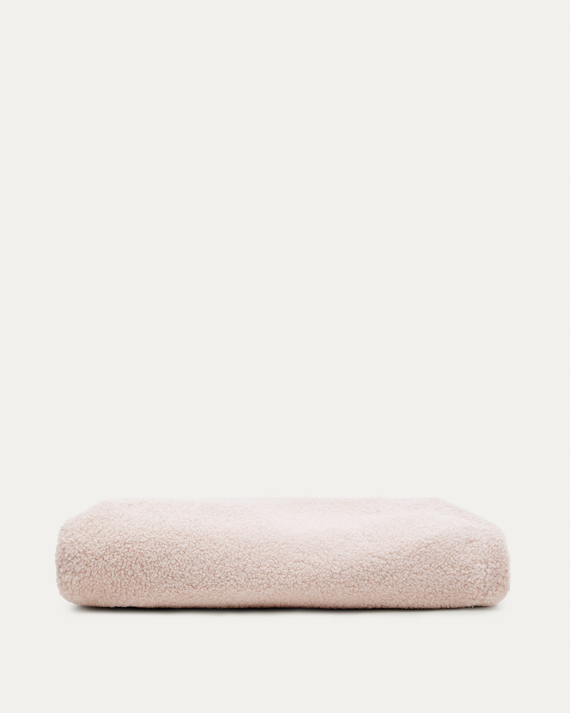 Bezug für Fusshocker Kaeli in rosa Bouclé Ø 43 cm in Rosa präsentiert im Onlineshop von KAQTU Design AG. Ottoman-Zubehör ist von Kave Home