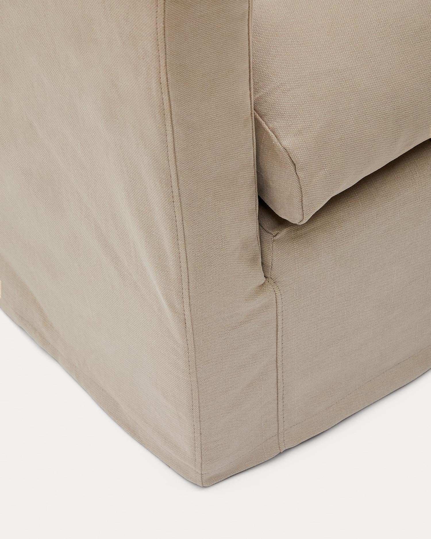 Bezug für Nora Sessel aus Leinen und Baumwolle taupe 92 cm in Beige präsentiert im Onlineshop von KAQTU Design AG. Sessel-Zubehör ist von Kave Home