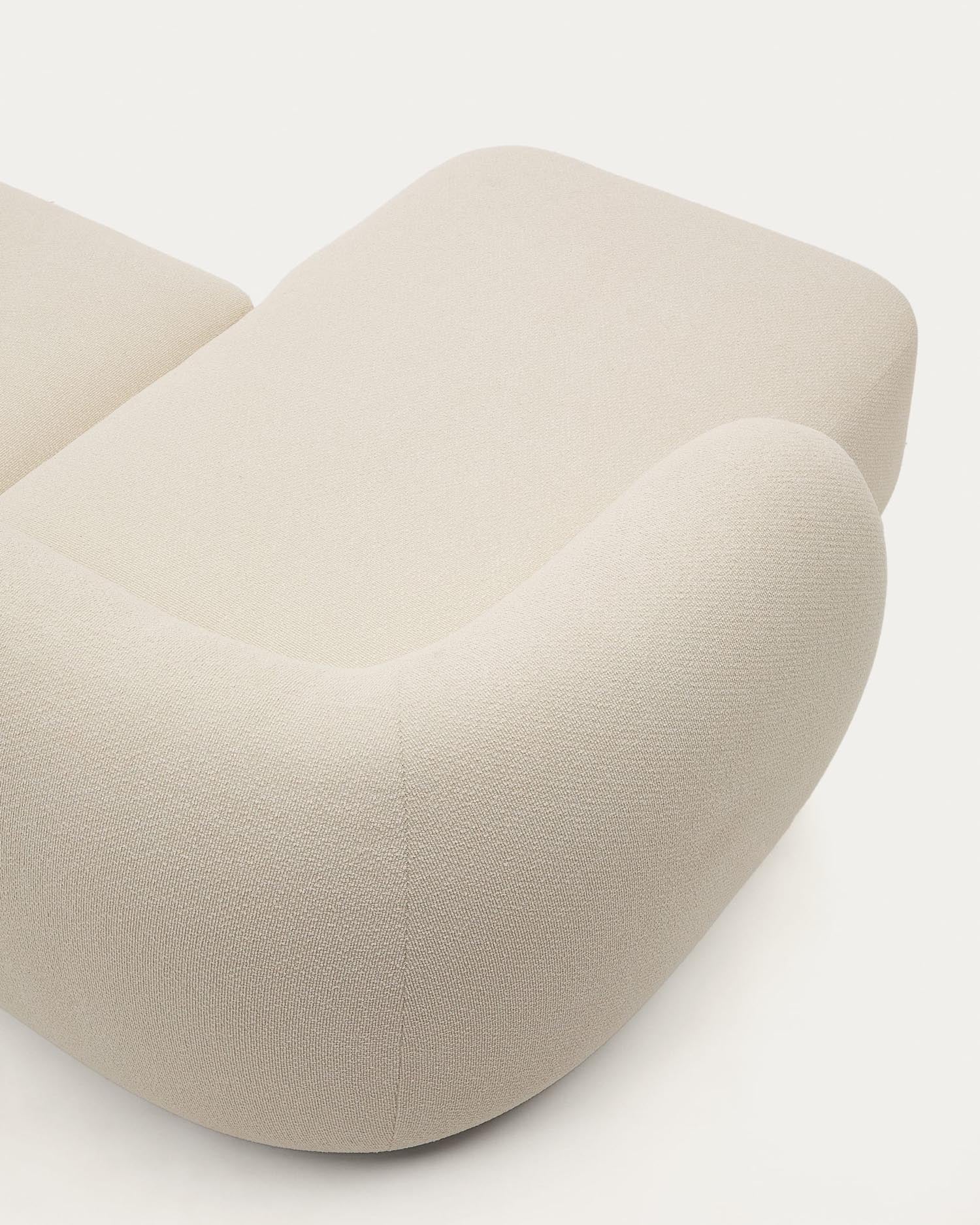 Martina modulares 3-Sitzer-Sofa in Chenille mit Chaiselongue links Écru 287 cm in Ecru präsentiert im Onlineshop von KAQTU Design AG. 3er Sofa ist von Kave Home