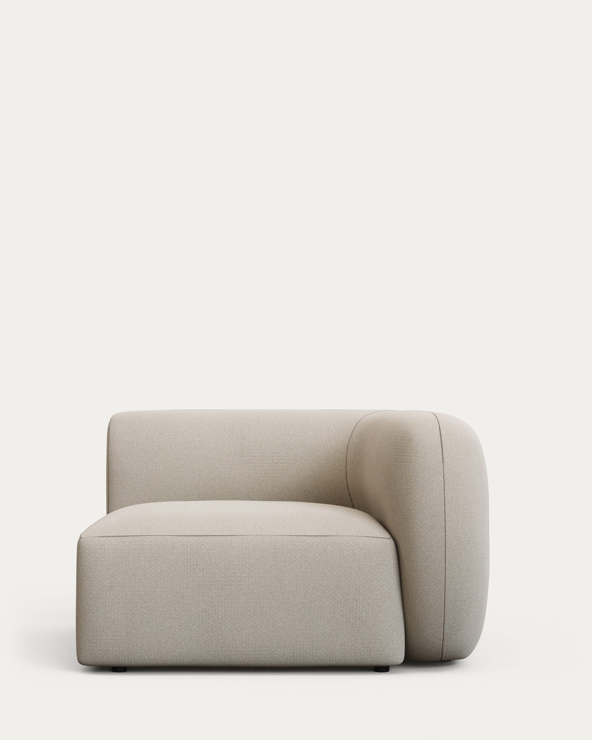 Sitzmodul rechts 1- Sitzer-Sofa Martina Chenille Ecru in Ecru präsentiert im Onlineshop von KAQTU Design AG. Modulares Sofa ist von Kave Home