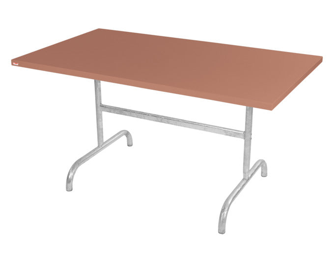 Tisch Säntis 140 x 80 in Pastellterracotta / Feuerverzinkt präsentiert im Onlineshop von KAQTU Design AG. Gartentisch ist von Schaffner