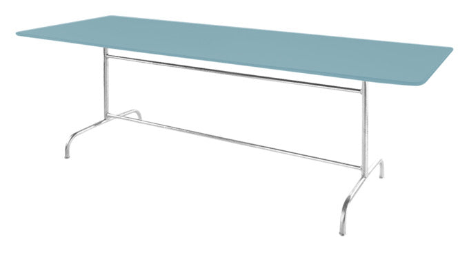 Tisch Rigi 240 x 80 in Pastellblau / Feuerverzinkt präsentiert im Onlineshop von KAQTU Design AG. Gartentisch ist von Schaffner