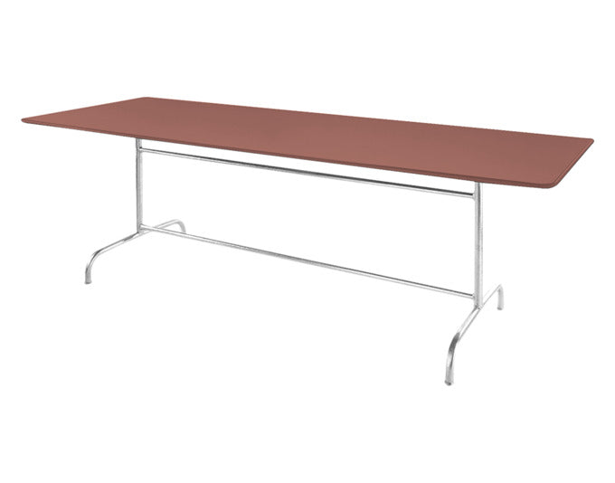 Tisch Rigi 240 x 80 in Pastellterracotta / Feuerverzinkt präsentiert im Onlineshop von KAQTU Design AG. Gartentisch ist von Schaffner