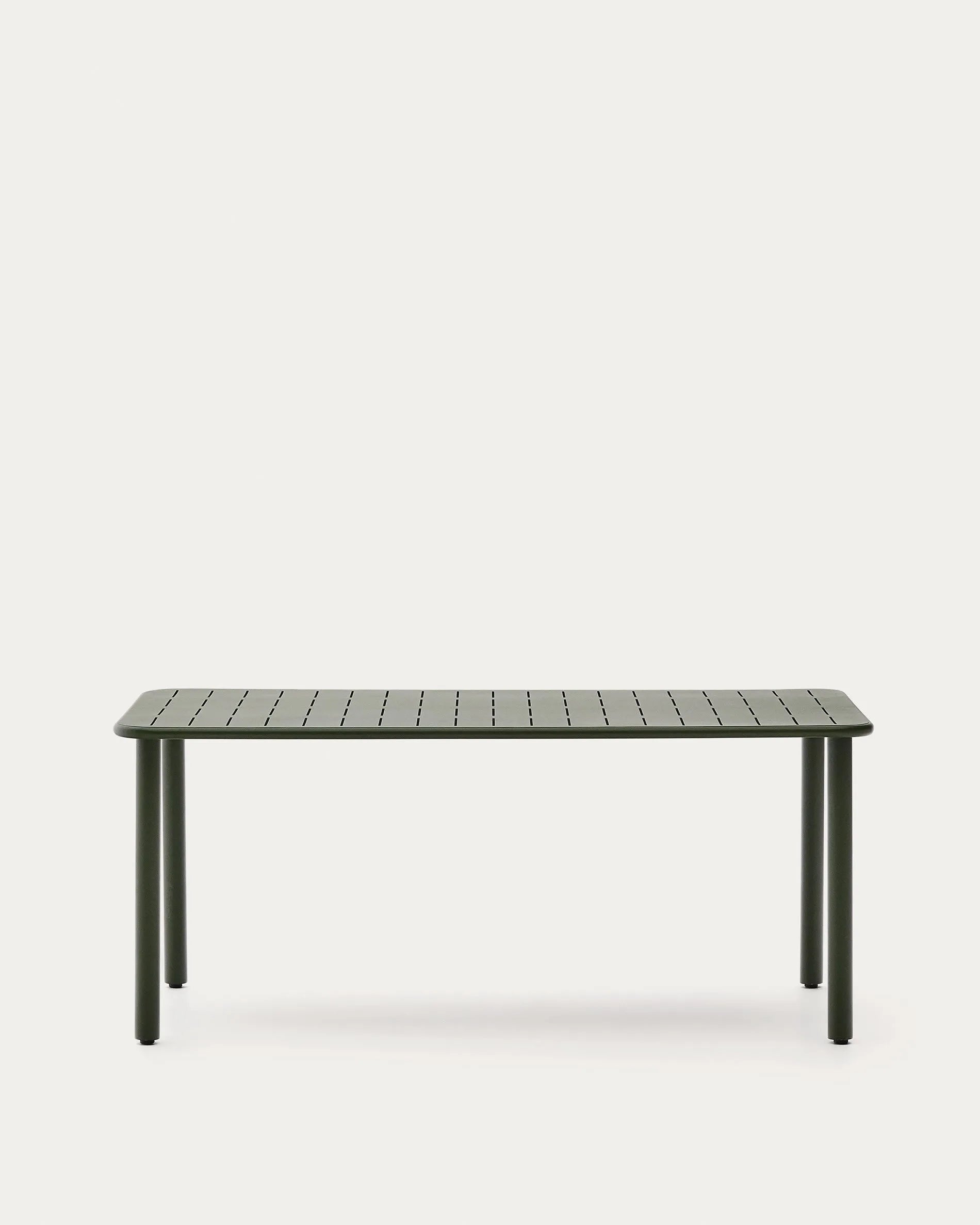 Eleganter Outdoor-Tisch Brai aus grün verzinktem Stahl, 180x90 cm, robust, pflegeleicht, ideal für Garten und Terrasse.