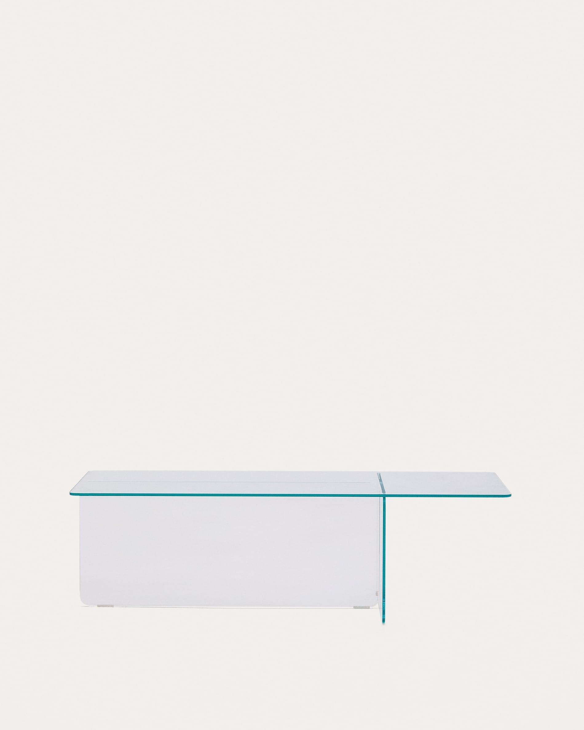 Couchtisch Zaren aus transparentem gehärtetem Glas 120 x 60 cm in Klar präsentiert im Onlineshop von KAQTU Design AG. Beistelltisch ist von Kave Home