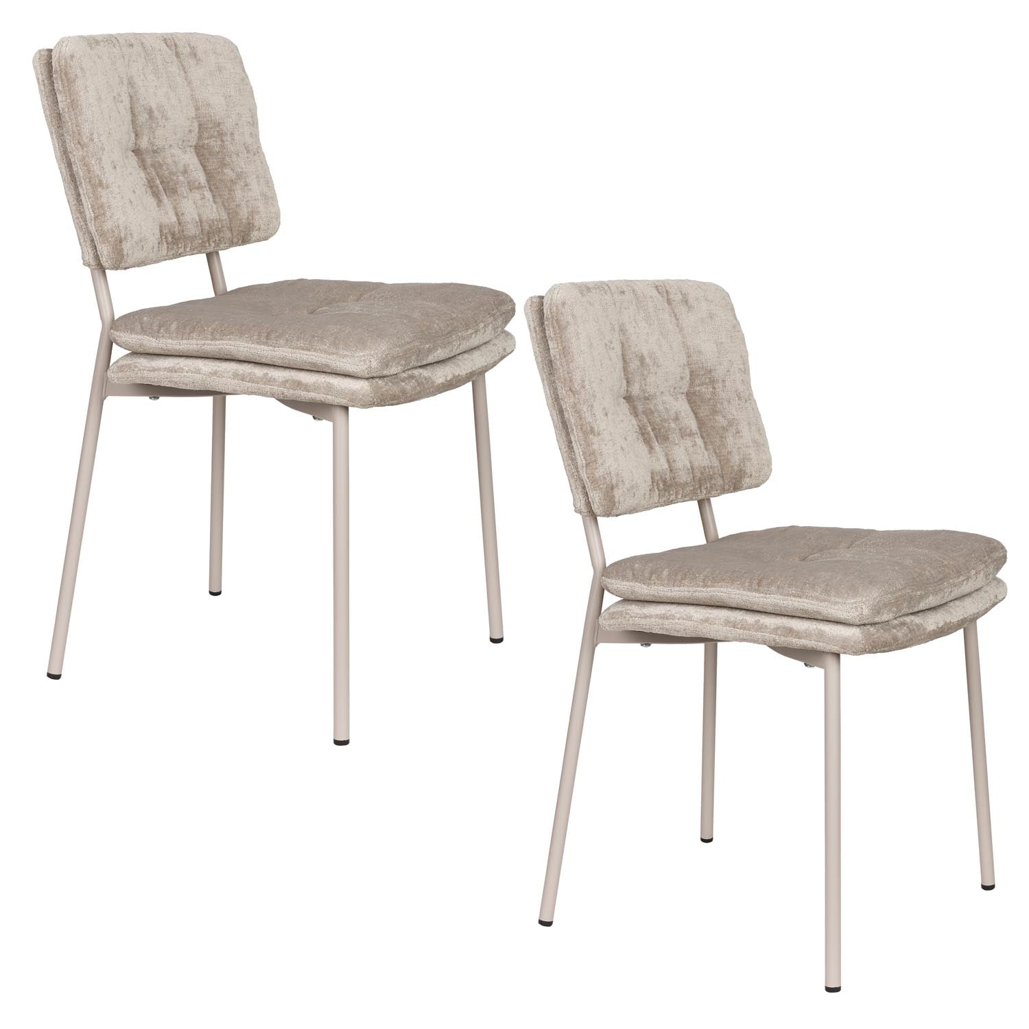 Stuhl Franck in Beige präsentiert im Onlineshop von KAQTU Design AG. Stuhl ist von White Label Living