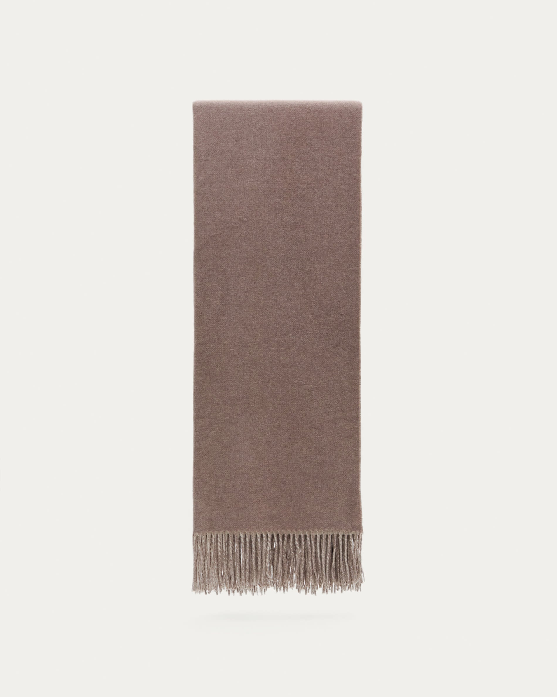 Decke Daiara doppelseitig Wollmischung braun melange und beige 170 x 130 cm in Taupe präsentiert im Onlineshop von KAQTU Design AG. Wolldecke ist von Kave Home