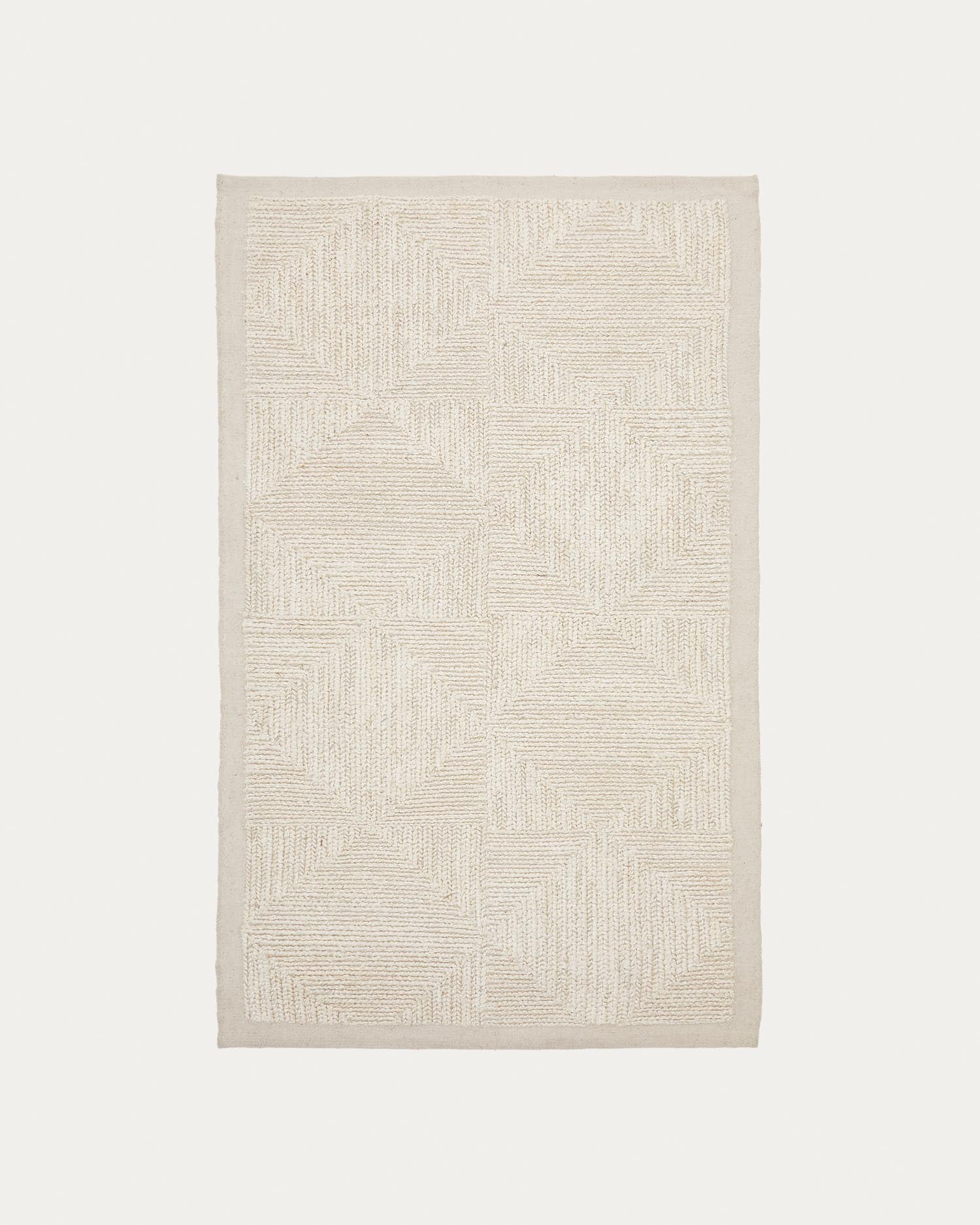 Sicali Teppich aus Jute weiss 160 x 230 cm in Braun präsentiert im Onlineshop von KAQTU Design AG. Teppich ist von Kave Home