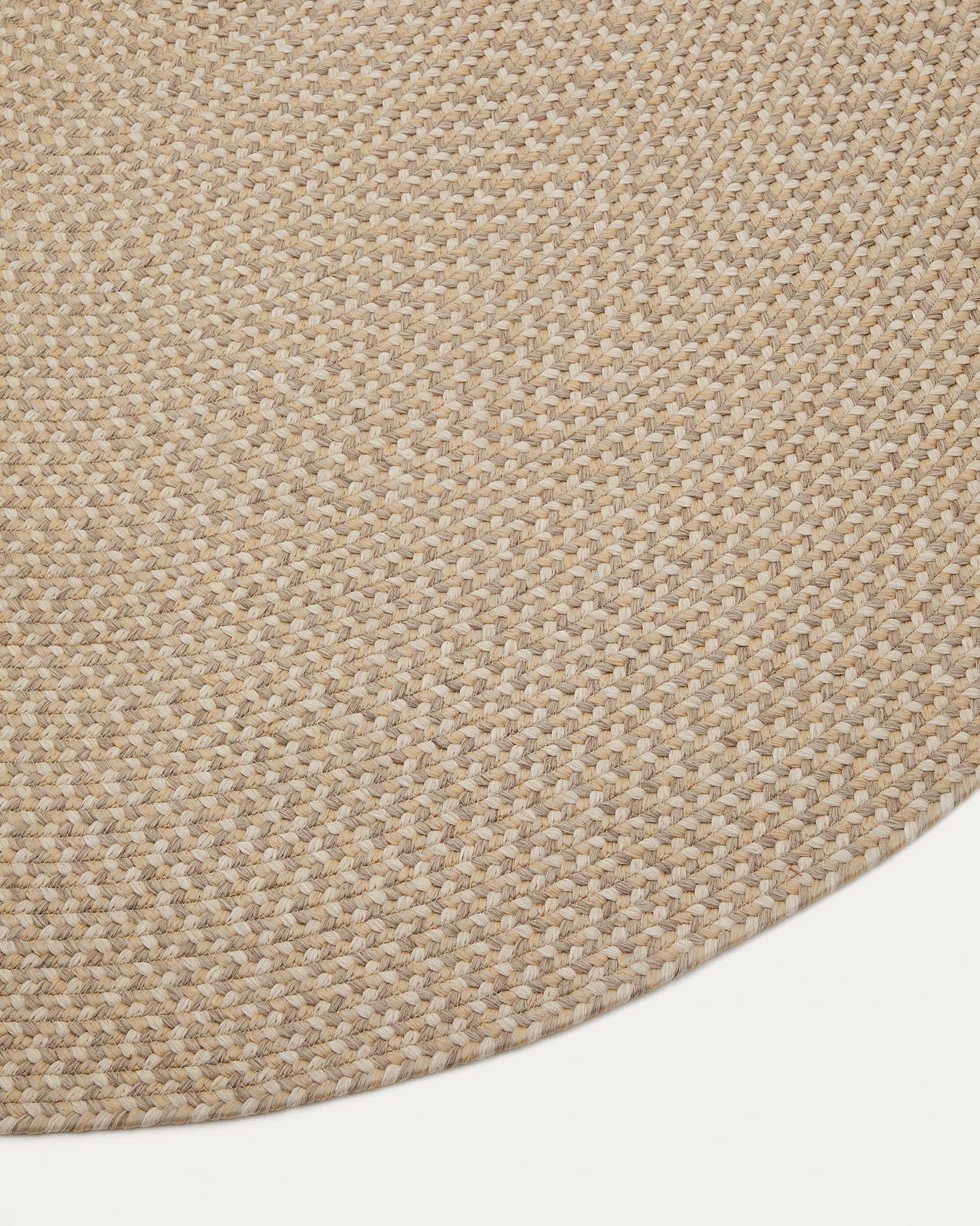 Rodhe Teppich oval 100 % PET beige 160 x 230 cm in Beige präsentiert im Onlineshop von KAQTU Design AG. Outdoor-Teppich ist von Kave Home