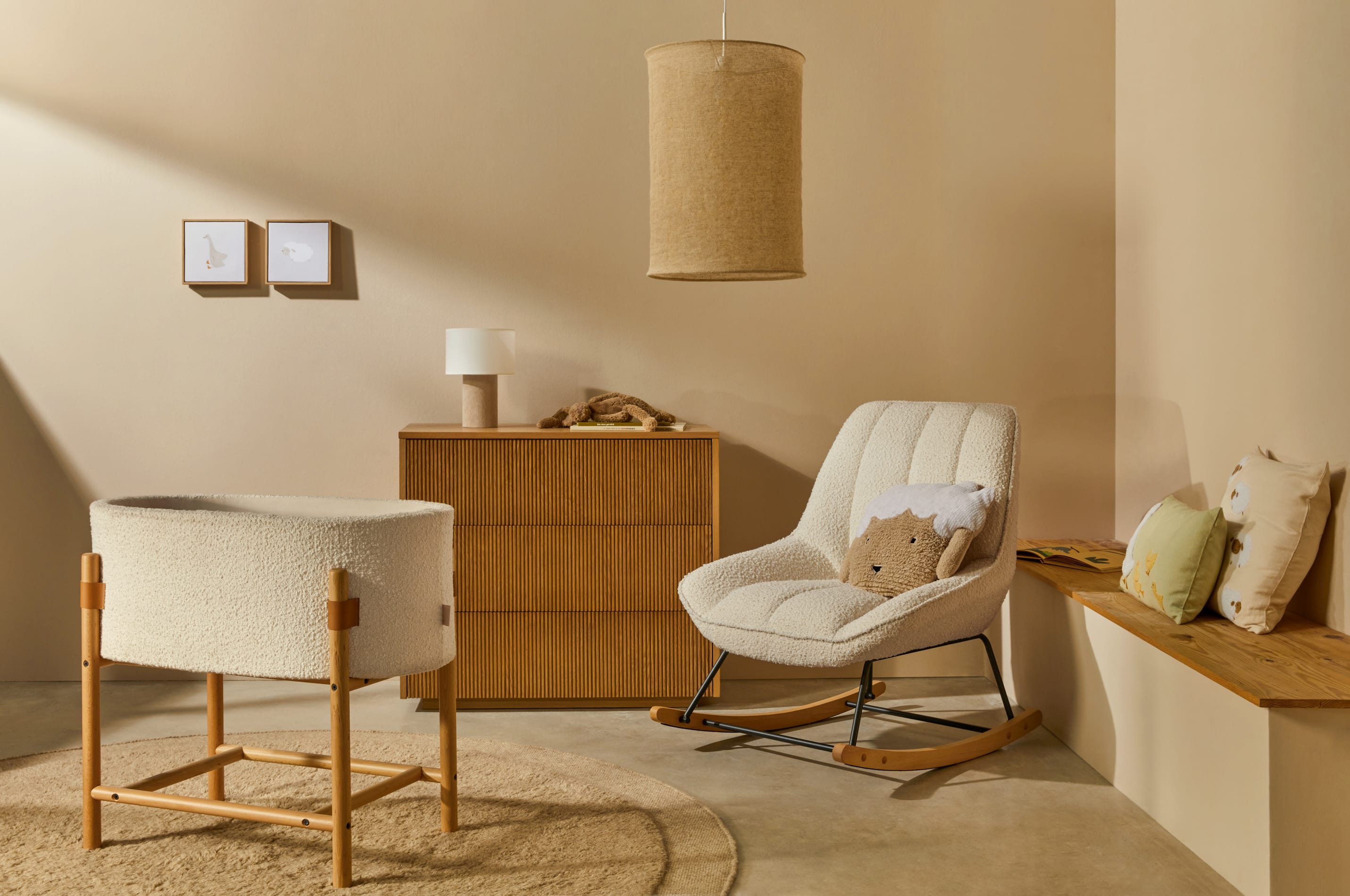 Runder Teppich Marely aus Wolle beige Ø 200 cm in Beige präsentiert im Onlineshop von KAQTU Design AG. Teppich ist von Kave Home