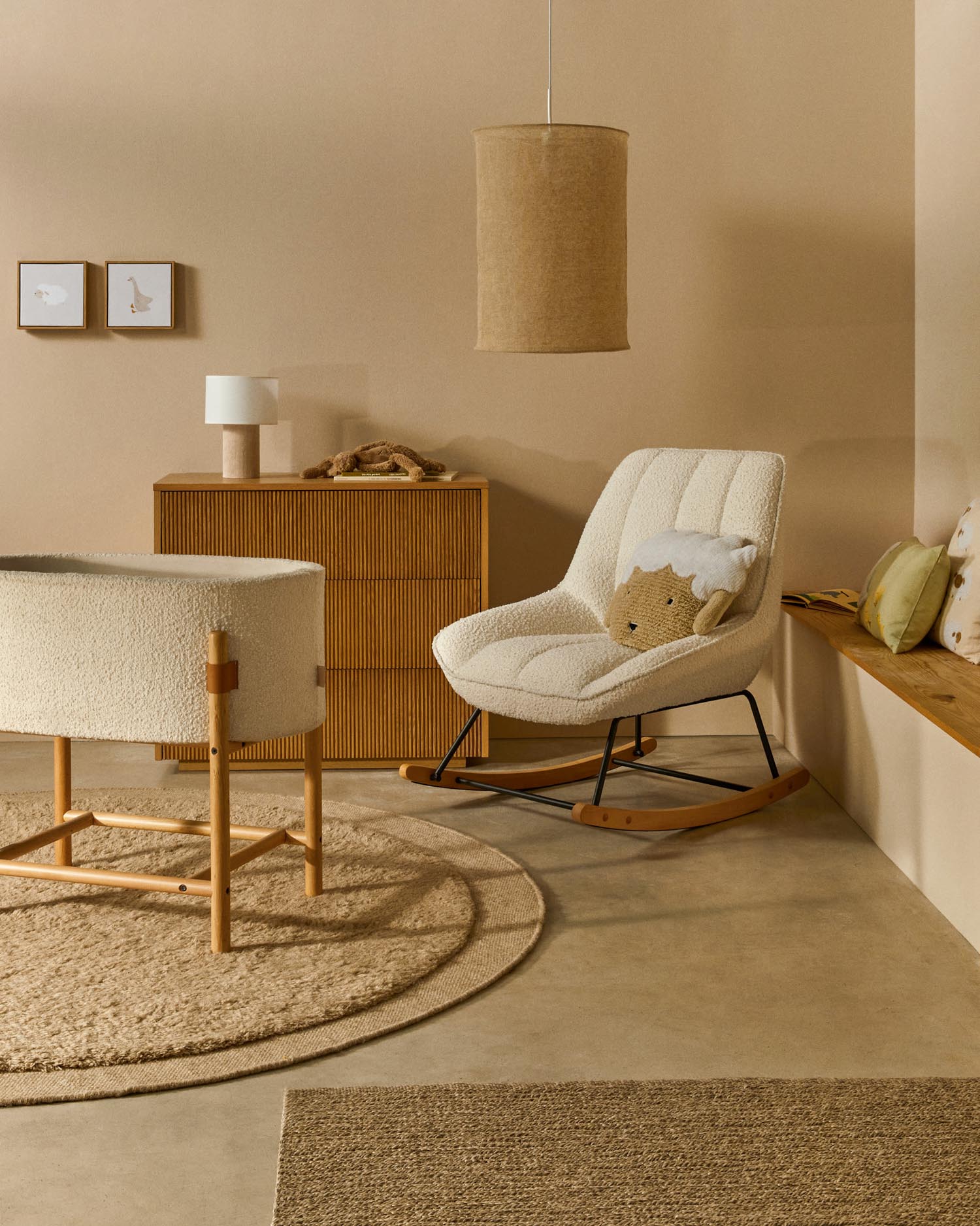 Runder Teppich Marely aus Wolle beige Ø 200 cm in Beige präsentiert im Onlineshop von KAQTU Design AG. Teppich ist von Kave Home