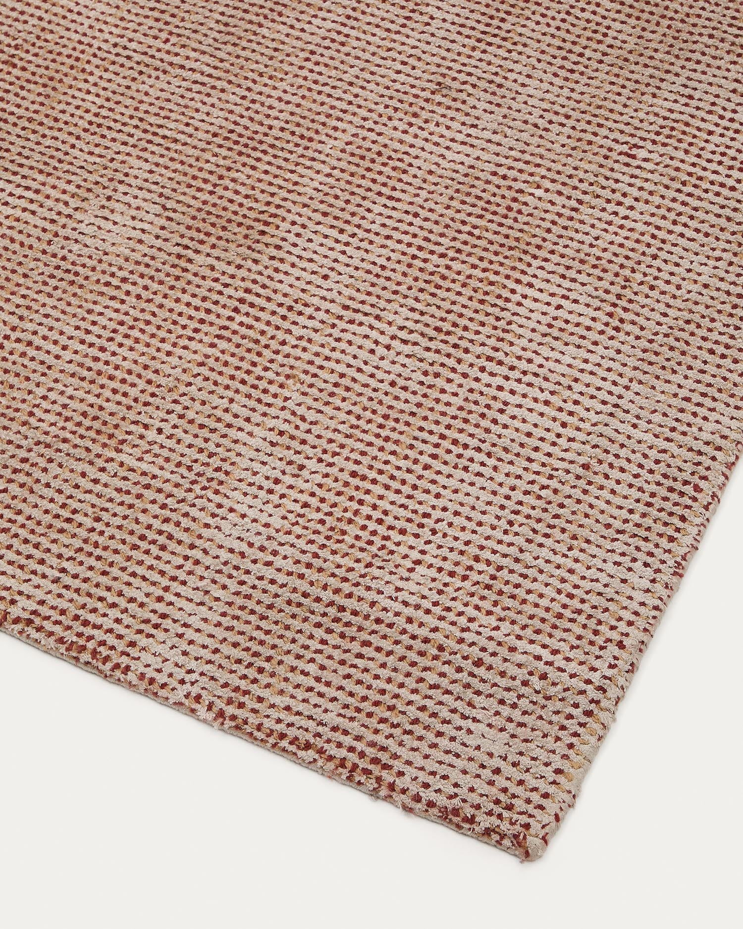 Teppich Elvan Mischung aus Viskose und Jute terrakotta 160 x 230 cm in Rot präsentiert im Onlineshop von KAQTU Design AG. Teppich ist von Kave Home