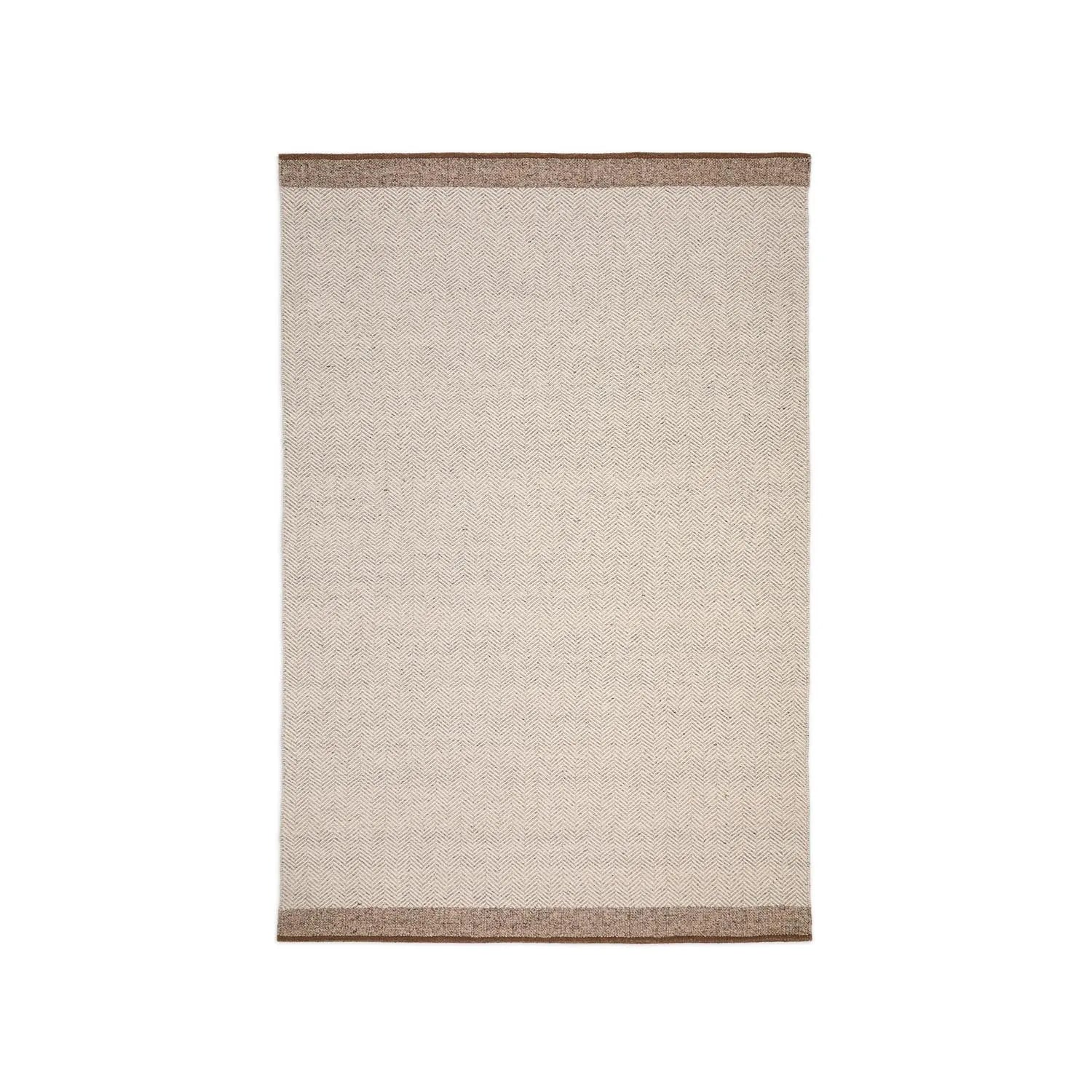 Eleganter Wollteppich Nifelia Jacquard in Beige, 160x230 cm, handgewebt, zeitloses Design, verbessert Akustik und Komfort.