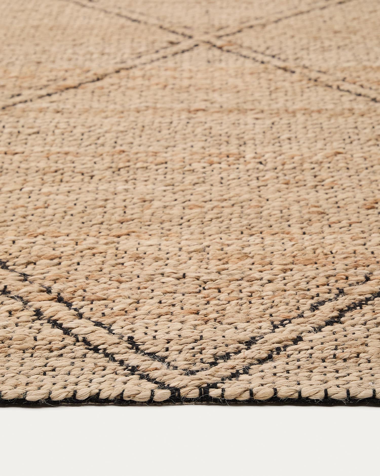 Teppich Vallalta aus Jute 200 x 300 cm in Natur präsentiert im Onlineshop von KAQTU Design AG. Teppich ist von Kave Home