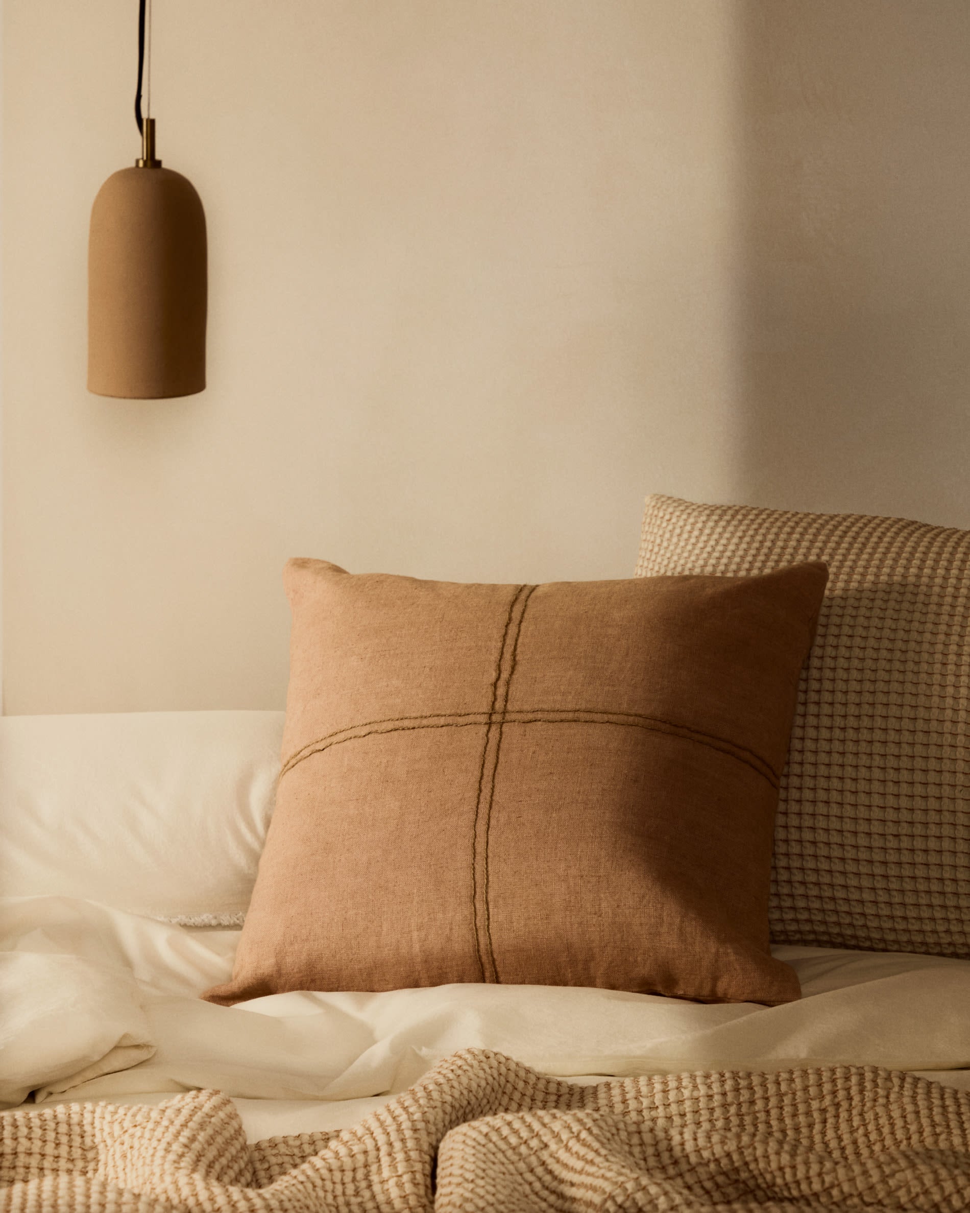 Senara Bettdecke aus Baumwolle beige für 90/135 cm Bett in Beige präsentiert im Onlineshop von KAQTU Design AG. Duvet ist von Kave Home