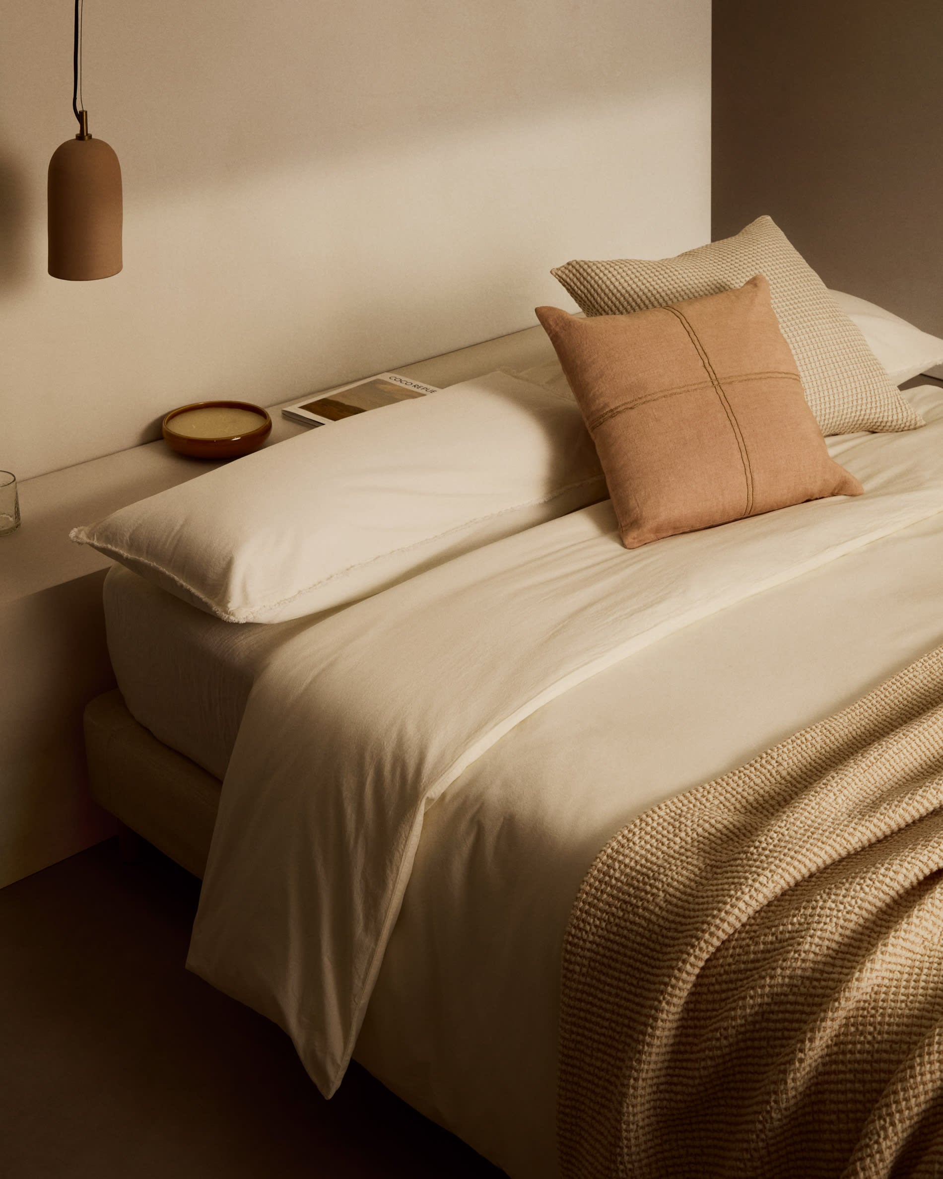 Senara Bettdecke aus Baumwolle beige für 90/135 cm Bett in Beige präsentiert im Onlineshop von KAQTU Design AG. Duvet ist von Kave Home