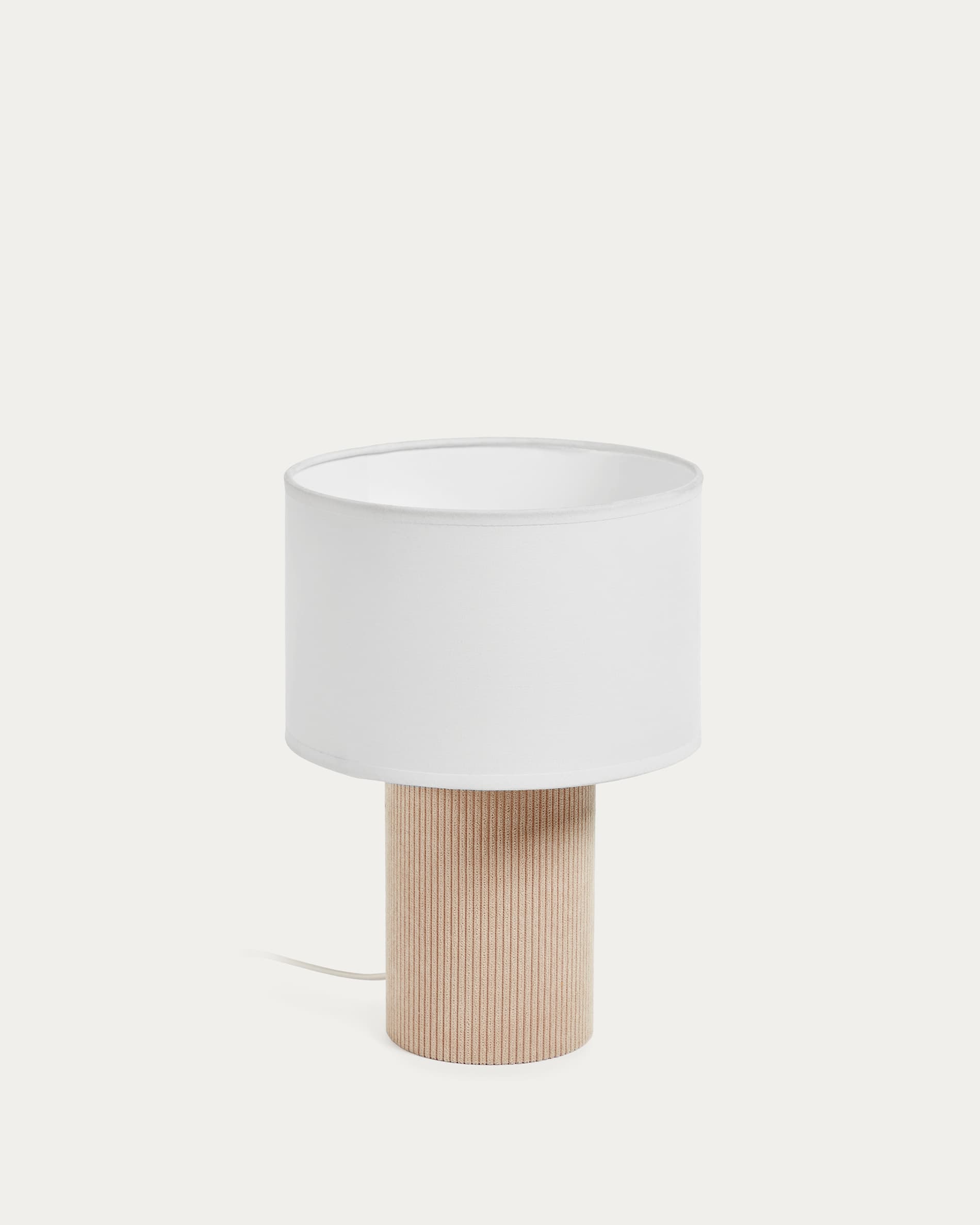 Tischlampe Bianella aus beigem Cord in Beige präsentiert im Onlineshop von KAQTU Design AG. Tischleuchte ist von Kave Home