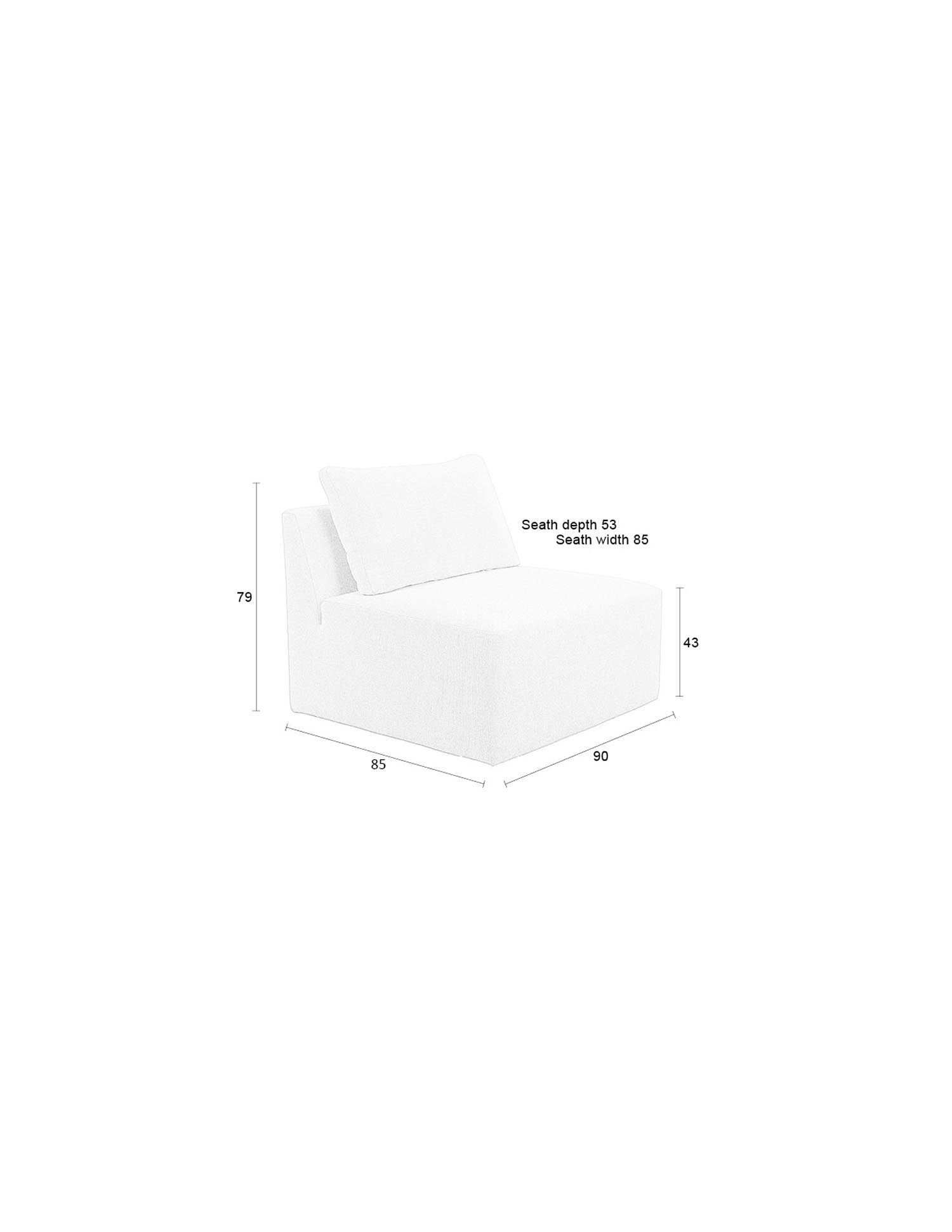 Prosper Sofa Element 1-seater  in Cappucino präsentiert im Onlineshop von KAQTU Design AG. Modulares Sofa ist von Zuiver