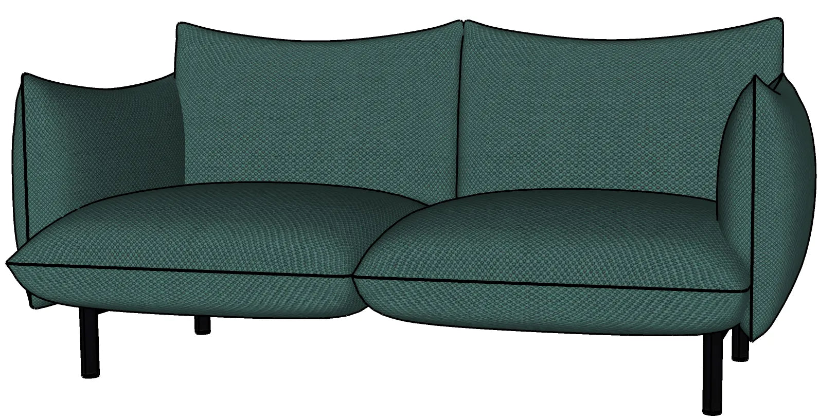 Ark Modular 2er Sofa - KAQTU Design