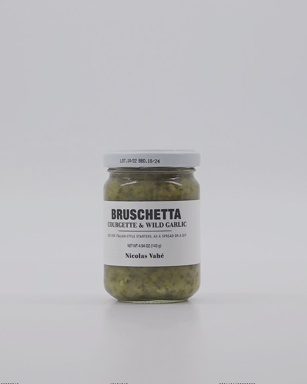 Bruschetta, courgette & wild Knoblauch in  präsentiert im Onlineshop von KAQTU Design AG. Lebensmittel ist von Nicolas Vahé