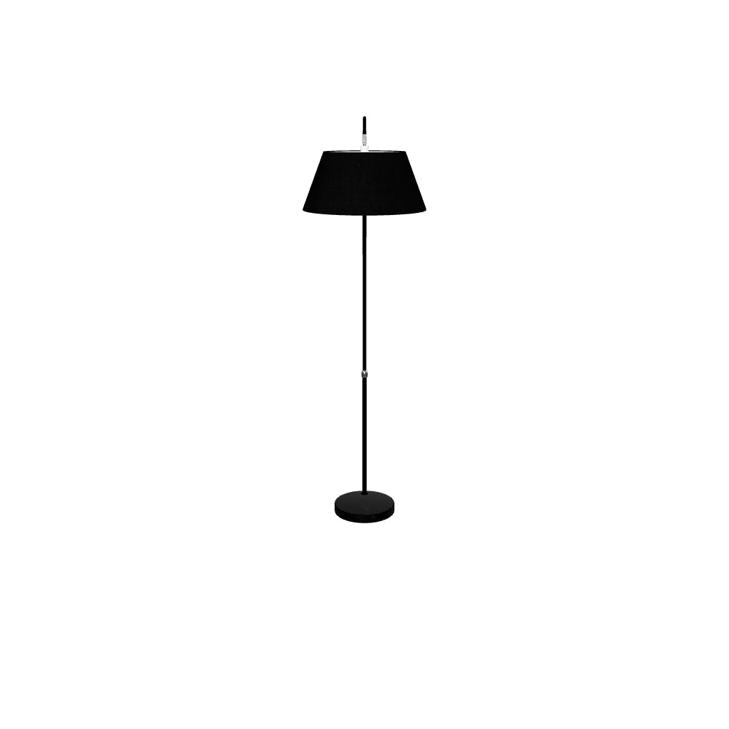 3D-Modell der May Stehlampe: Schwarzes Metall, Marmorfuß, minimalistisches Design. Ideal für moderne Räume.