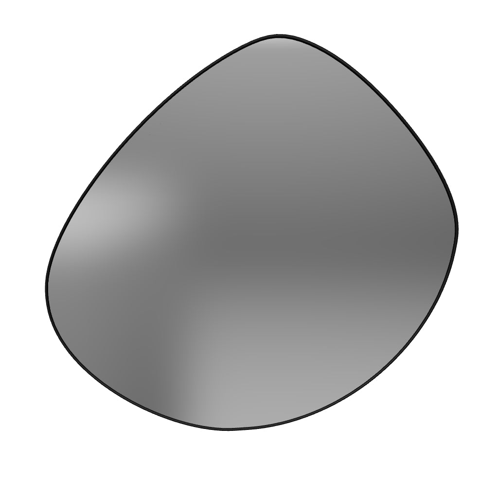 3D-Modell des Anera Spiegels: Rechteckig, Stahlrahmen, 93x90 cm, modern-industriell, ideal für Flur oder Wohnzimmer.