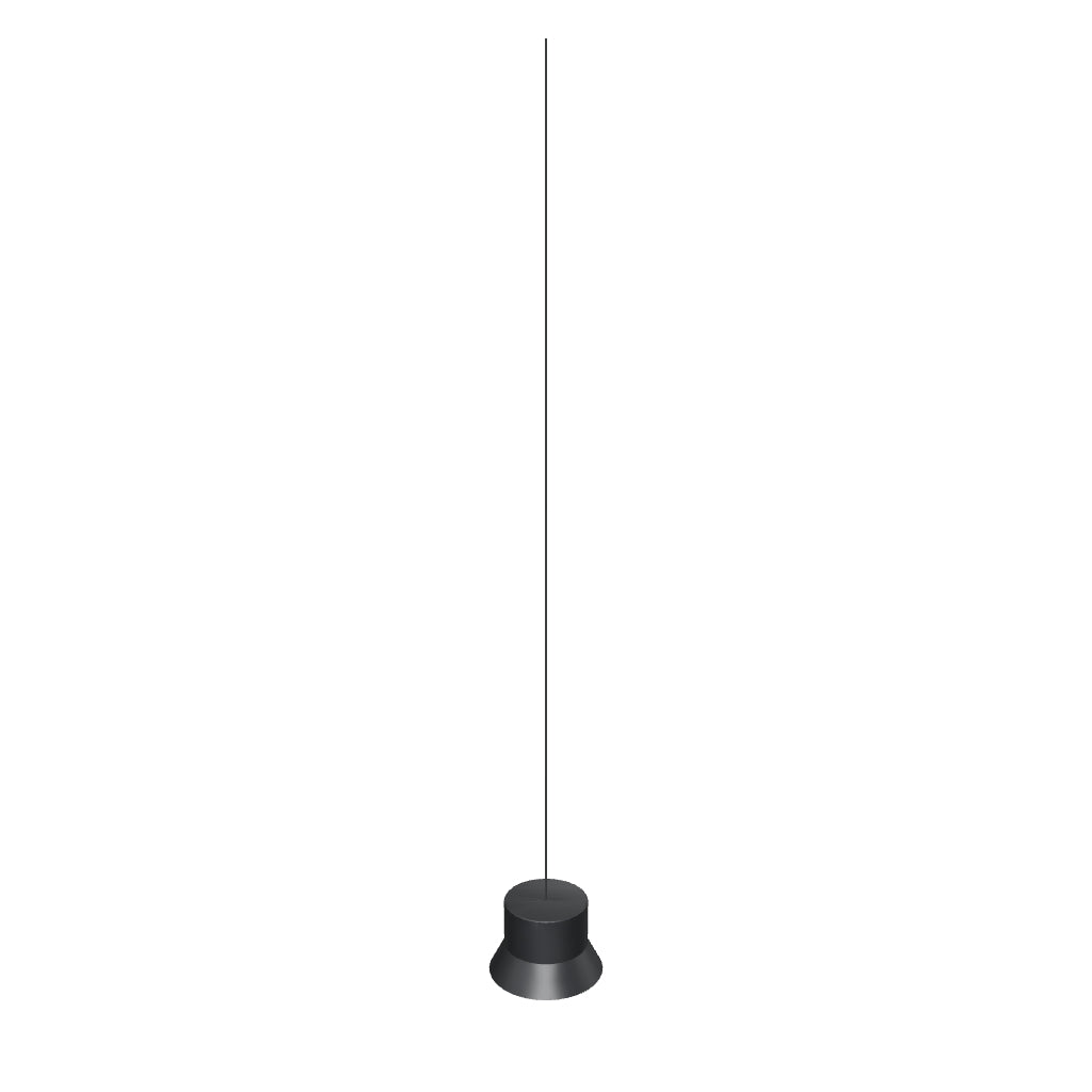 Elegante Pendelleuchte mit konischem Schirm, direkter Lichtstrahl, dimmbare LED, ideal für Esstisch oder Küche.