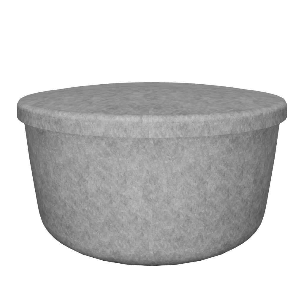 Der Hide Storage Pouf von Normann Copenhagen: Nachhaltiger PET-Filz, praktischer Stauraum, vielseitig als Sitz, Tisch oder Fußablage.