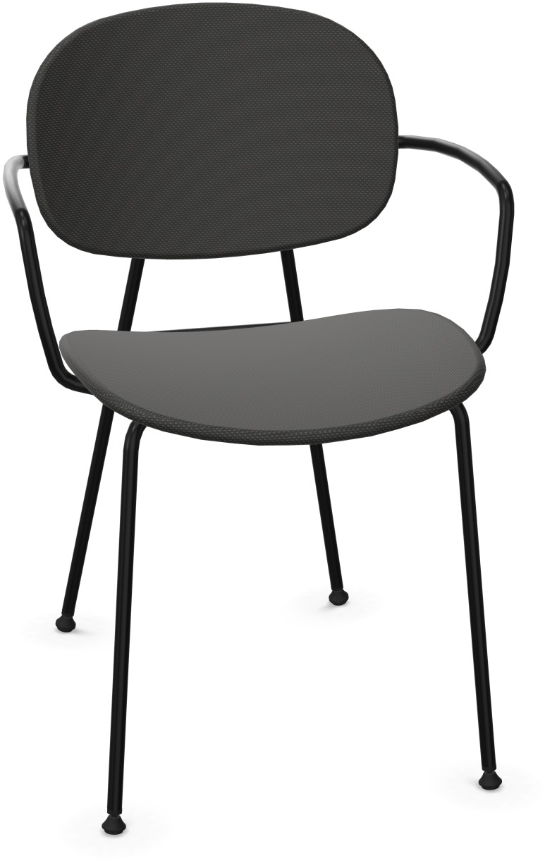 TONDINA POP Armlehnstuhl gepolstert in Dunkelgrau / Schwarz präsentiert im Onlineshop von KAQTU Design AG. Stuhl mit Armlehne ist von Infiniti Design