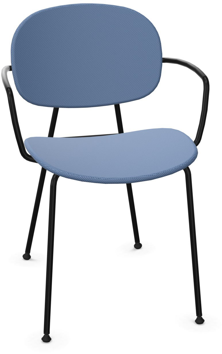 TONDINA POP Armlehnstuhl gepolstert in Blau / Schwarz präsentiert im Onlineshop von KAQTU Design AG. Stuhl mit Armlehne ist von Infiniti Design