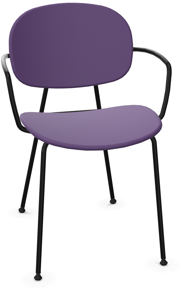 TONDINA POP Armlehnstuhl gepolstert in Violett / Schwarz präsentiert im Onlineshop von KAQTU Design AG. Stuhl mit Armlehne ist von Infiniti Design