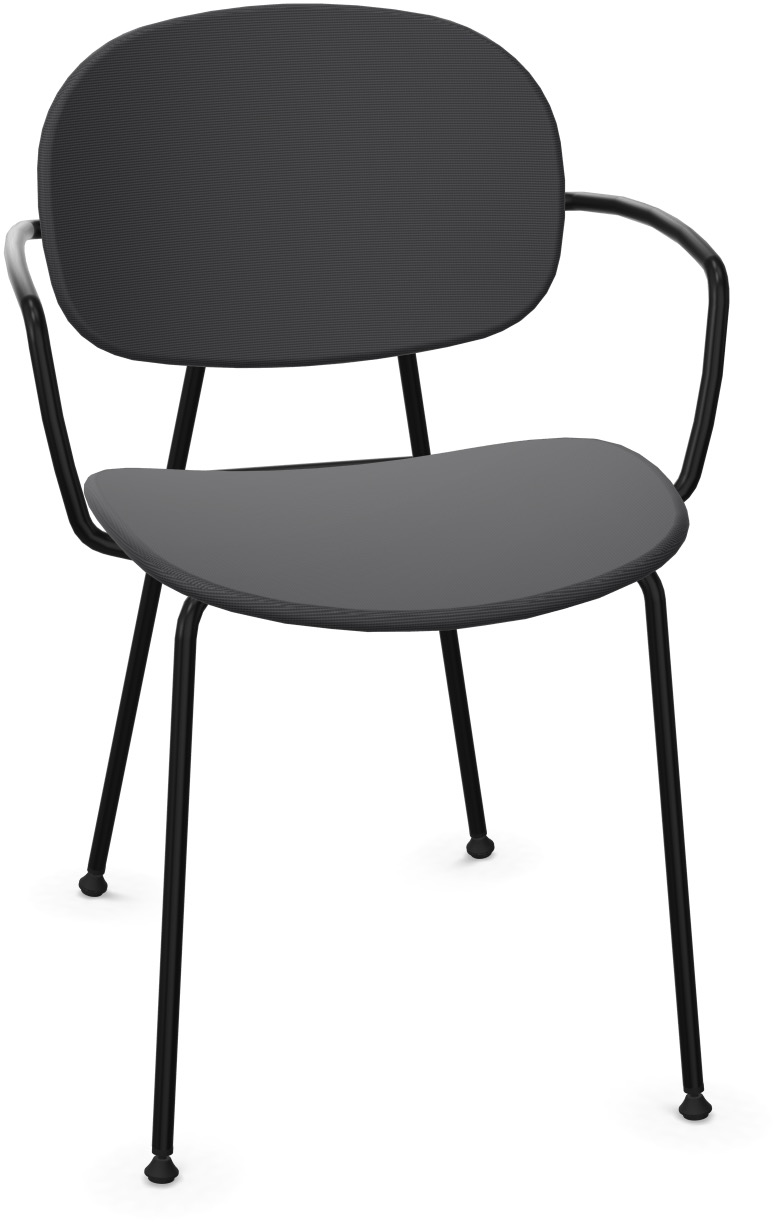 TONDINA POP Armlehnstuhl gepolstert in Anthrazit präsentiert im Onlineshop von KAQTU Design AG. Stuhl mit Armlehne ist von Infiniti Design