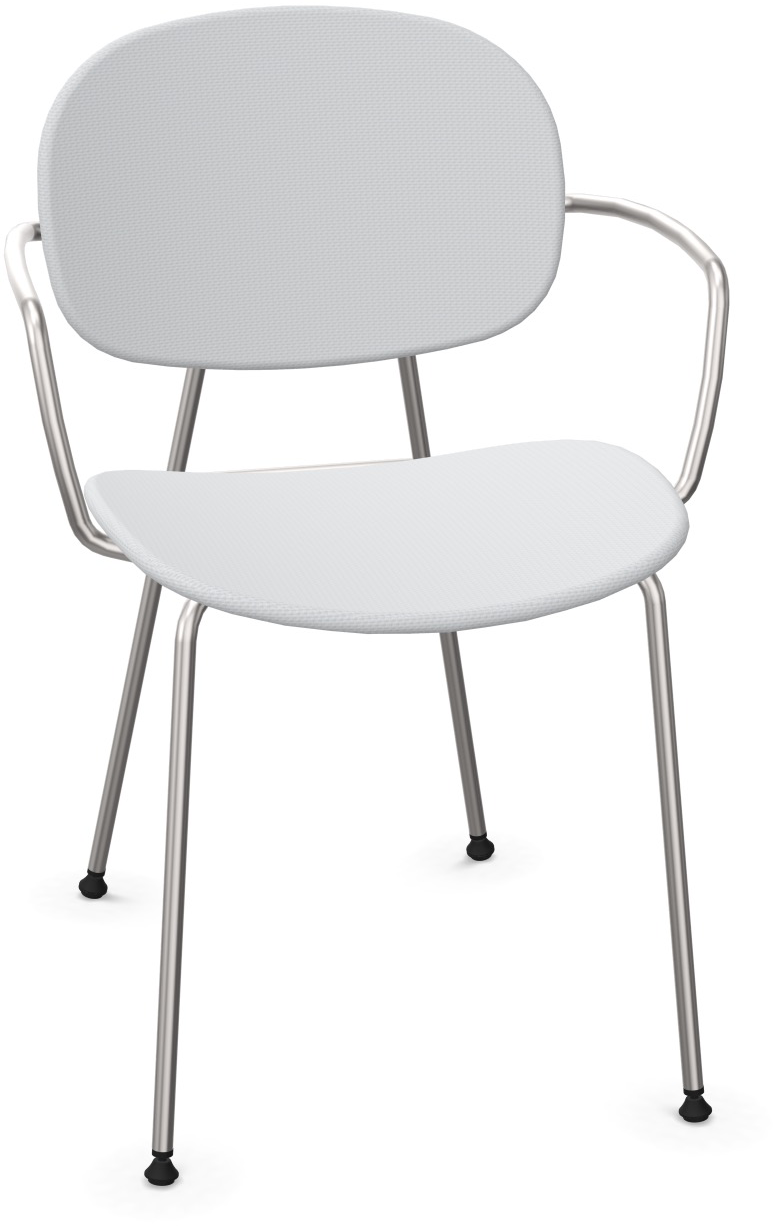 TONDINA POP Armlehnstuhl gepolstert in Grau / Chrom präsentiert im Onlineshop von KAQTU Design AG. Stuhl mit Armlehne ist von Infiniti Design